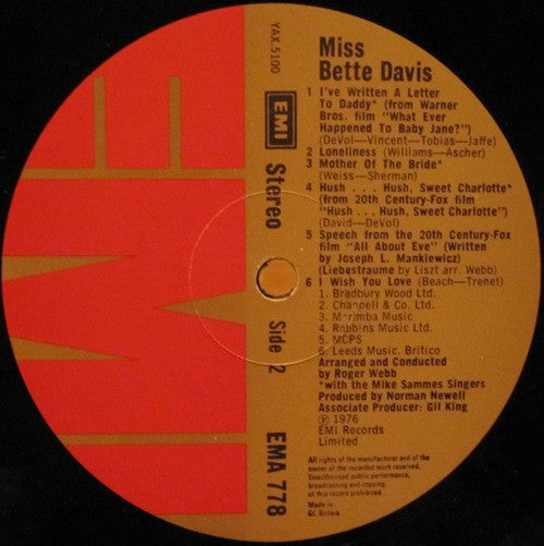 Miss Bette Davis - secondary