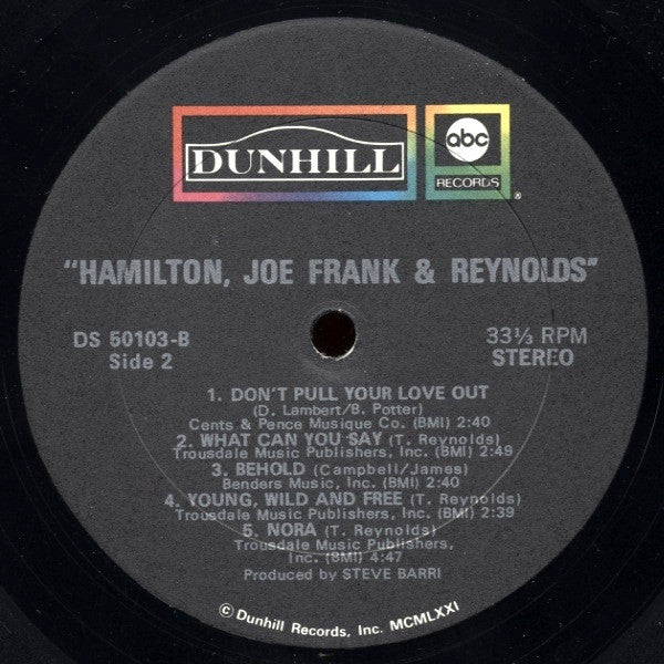 Hamilton, Joe Frank & Reynolds - secondary