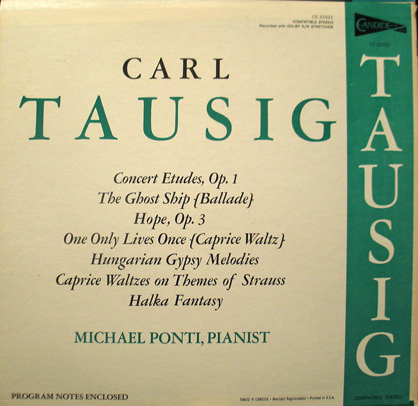 Etudes / Ghost Ship / Expectation / Hung. Melodies / Valse-Caprices - secondary