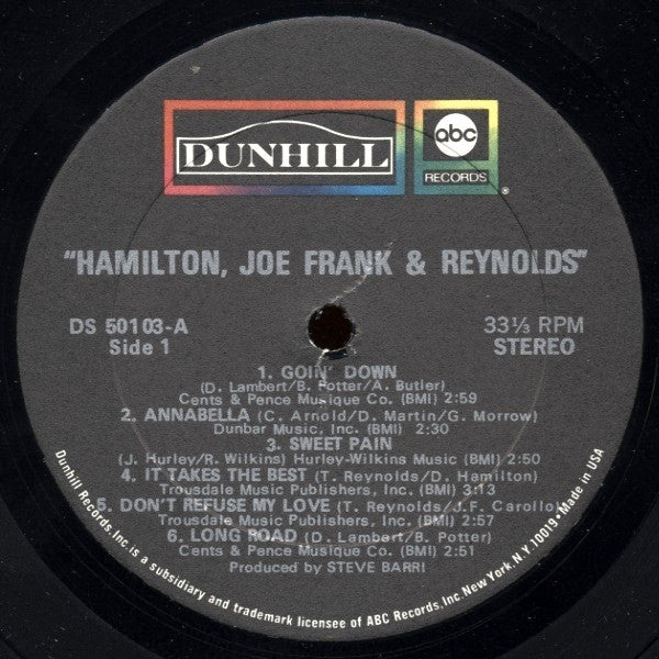 Hamilton, Joe Frank & Reynolds - secondary