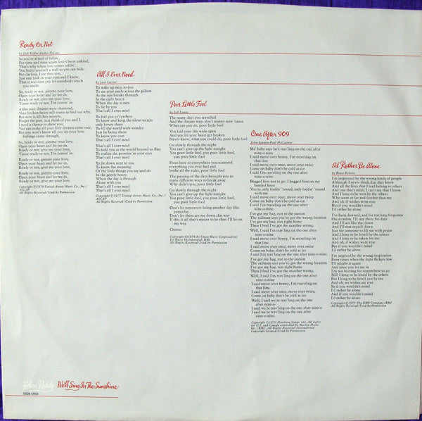 We'll Sing In The Sunshine - secondary