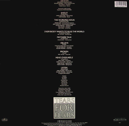 Songs From The Big Chair - secondary