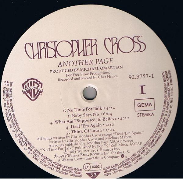 Christopher Cross - Another Page