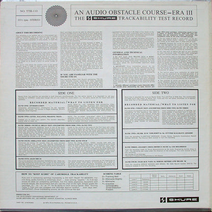 Various - Audio Obstacle Course - Era III (The Shure Trackability Test Record)