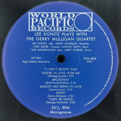 Lee Konitz Plays With The Gerry Mulligan Quartet - secondary