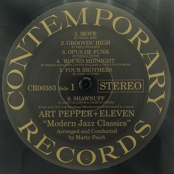 Art Pepper + Eleven "Modern Jazz Classics" - secondary