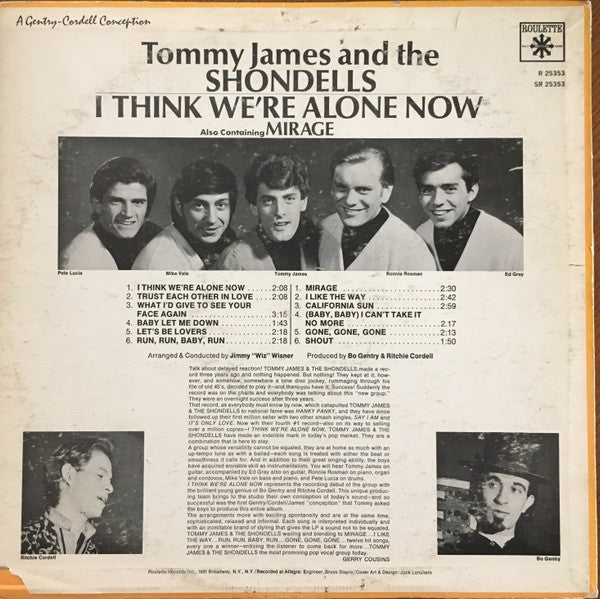 I Think We're Alone Now - secondary