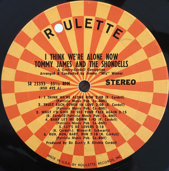 I Think We're Alone Now - secondary