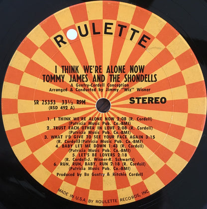 I Think We're Alone Now - secondary