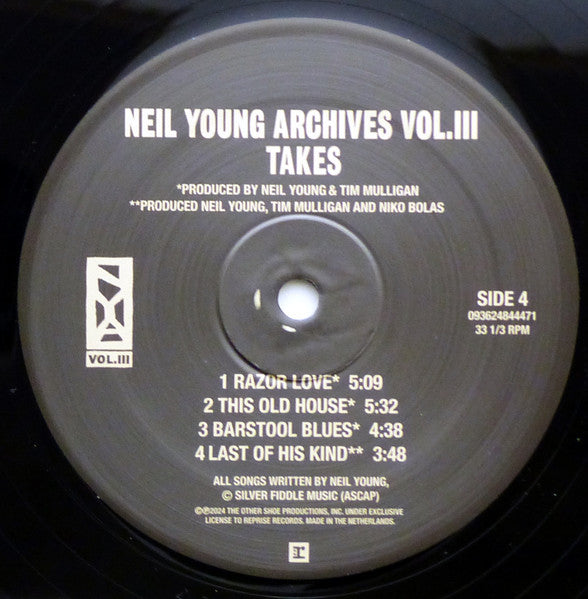 Neil Young Archives Vol. III Takes - secondary