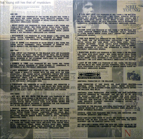 Neil Young Archives Vol. III Takes - secondary