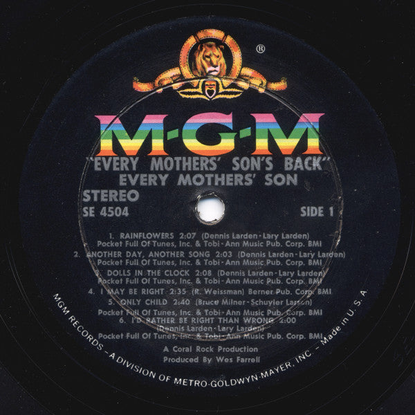 Every Mothers' Son's Back - secondary