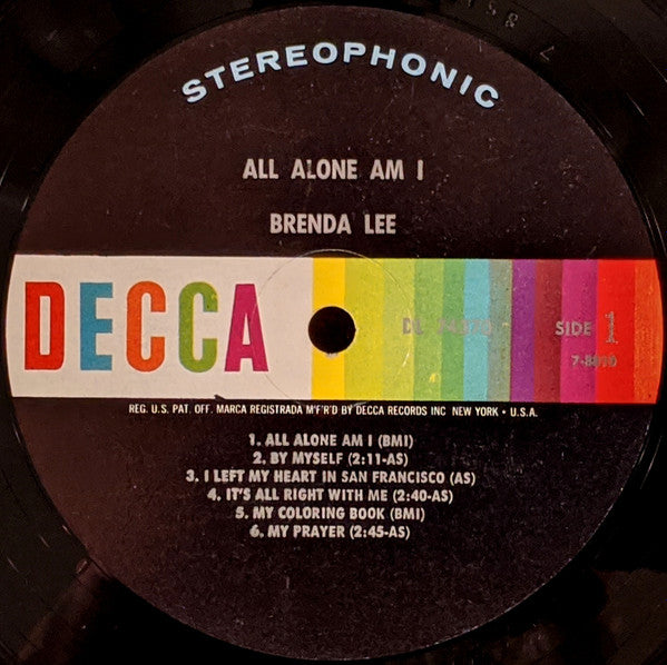 Brenda Lee - All Alone Am I