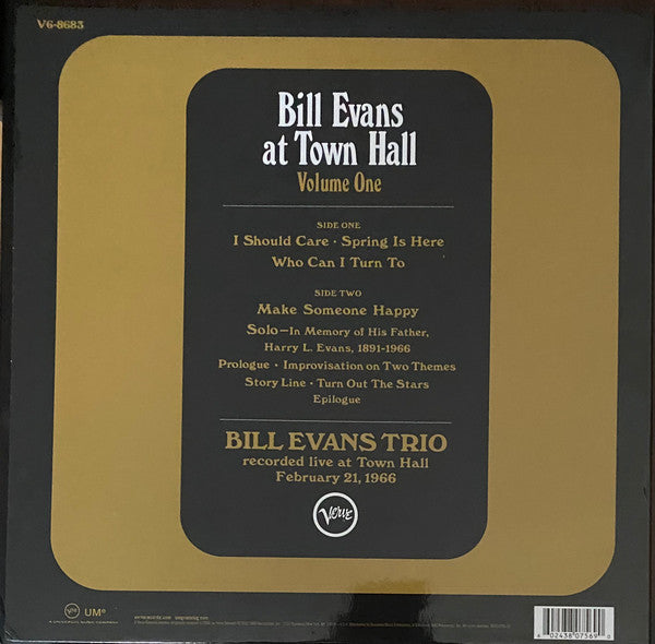 Bill Evans At Town Hall (Volume One) - secondary