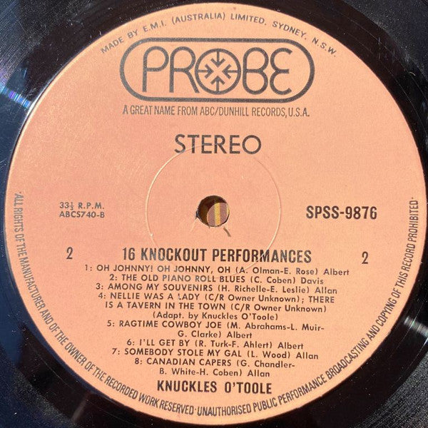 Knuckles O'Toole - Sixteen Knockout Performances