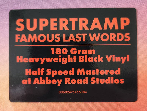 Supertramp - "...Famous Last Words..."