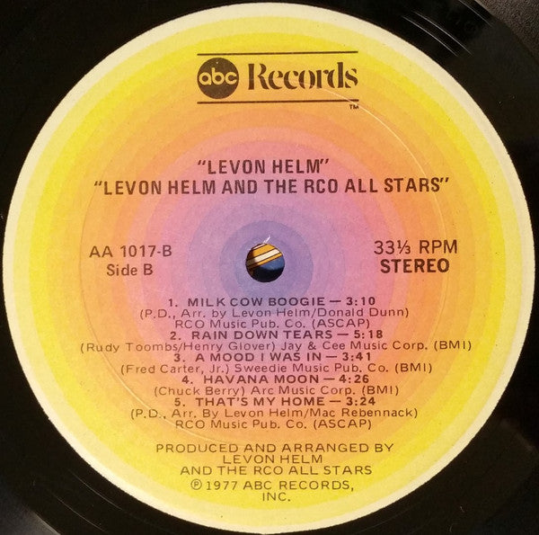 Levon Helm And The RCO All-Stars - secondary