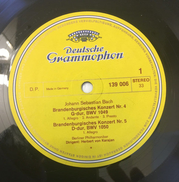 Johann Sebastian Bach, Herbert Von Karajan, Berliner Philharmoniker - Brandenburgische Konzerte Nr. 4, 5 & 6