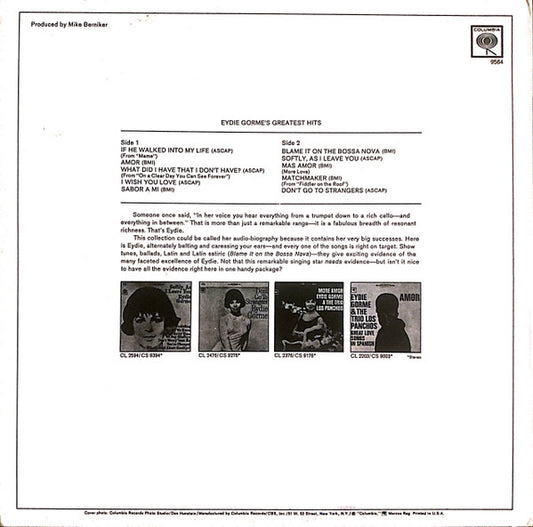 Eydie Gorme's Greatest Hits - secondary