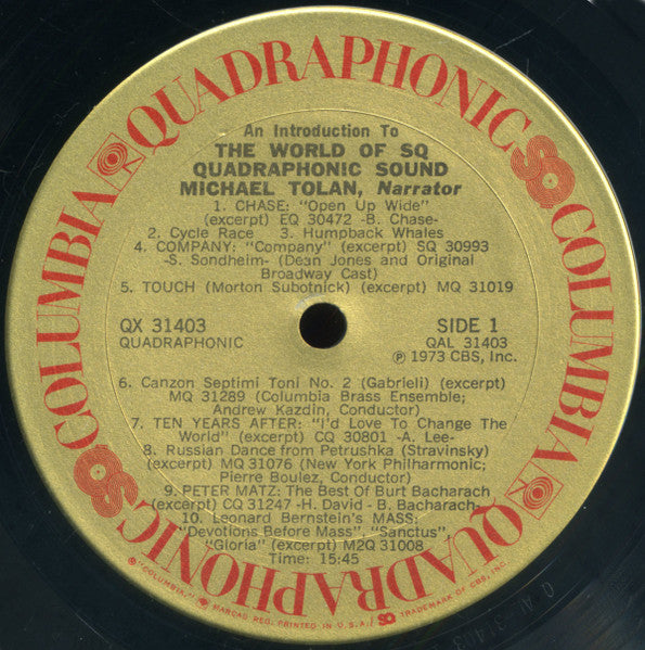 An Introduction To The World Of SQ Quadraphonic Sound - secondary