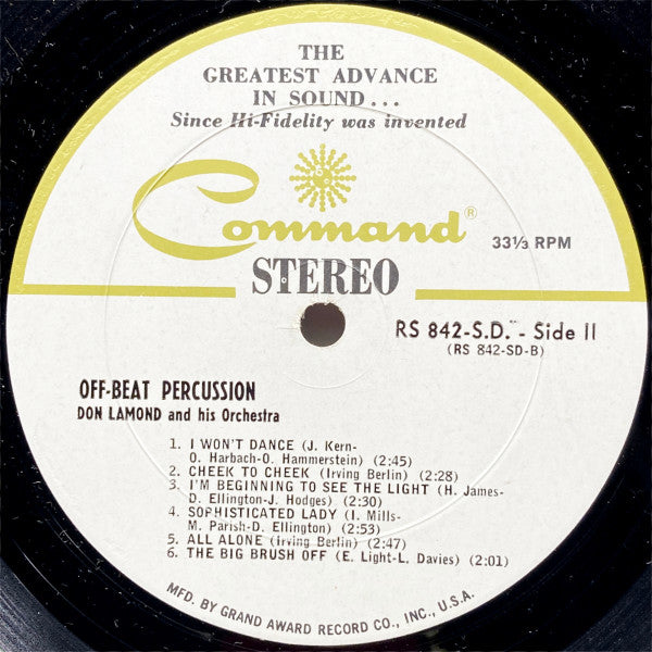 Don Lamond And His Orchestra - Off Beat Percussion