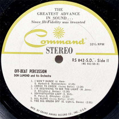 Don Lamond And His Orchestra - Off Beat Percussion