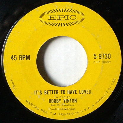 Mr. Lonely / It's Better To Have Loved - secondary