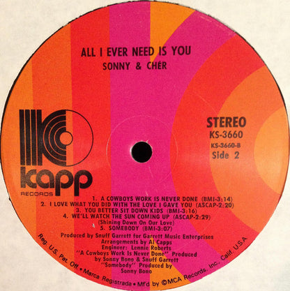 All I Ever Need Is You - secondary