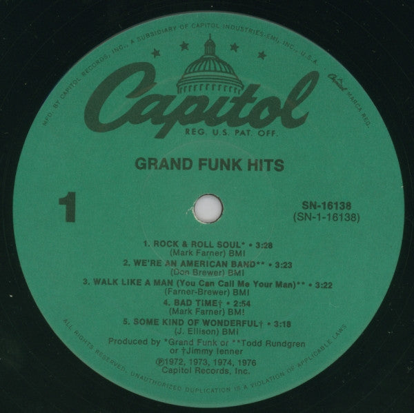 Grand Funk Hits - secondary