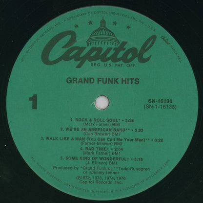 Grand Funk Hits - secondary