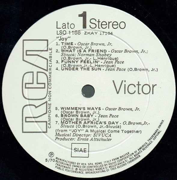 Oscar Brown Jr., Jean Pace, Sivuca - Joy (The Original Cast Recording)
