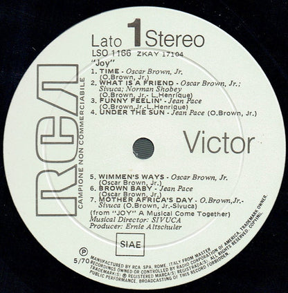Oscar Brown Jr., Jean Pace, Sivuca - Joy (The Original Cast Recording)