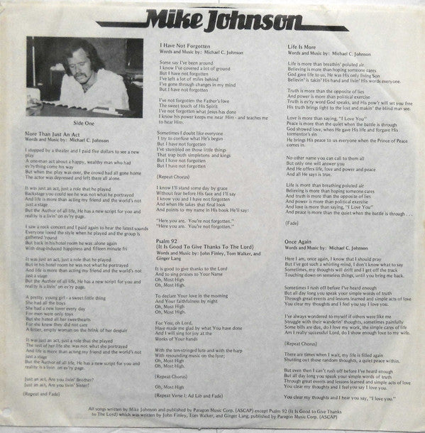 Mike Johnson - More Than Just An Act