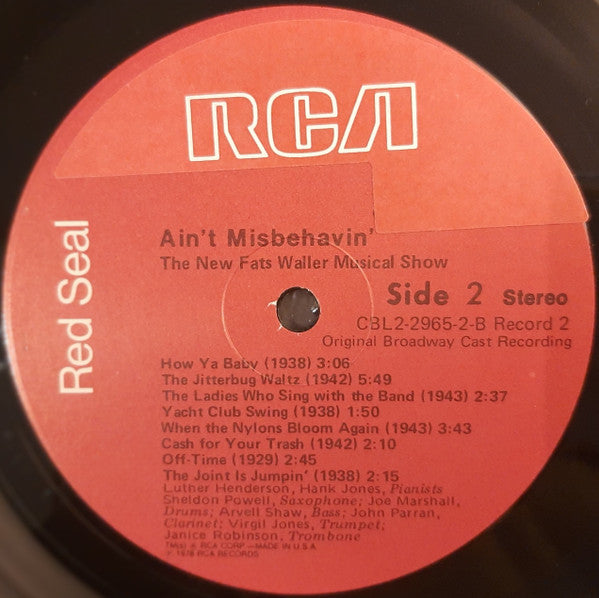 Ain't Misbehavin': The New Fats Waller Musical Show - secondary