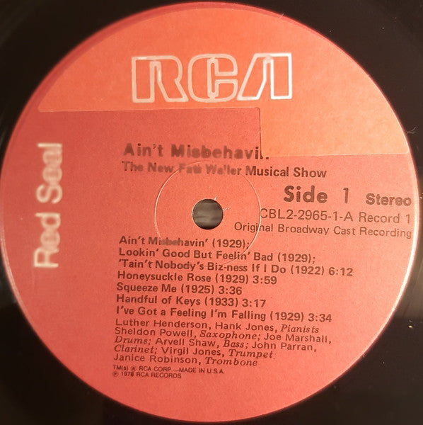 Ain't Misbehavin': The New Fats Waller Musical Show - secondary