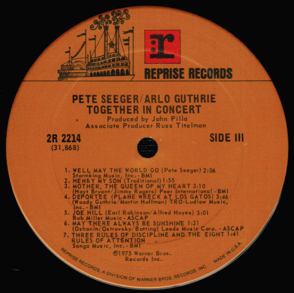 Pete Seeger & Arlo Guthrie Together In Concert - secondary