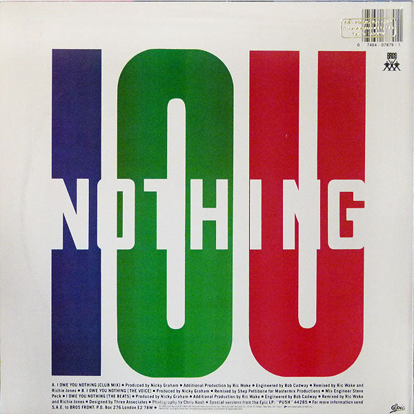I Owe You Nothing - secondary