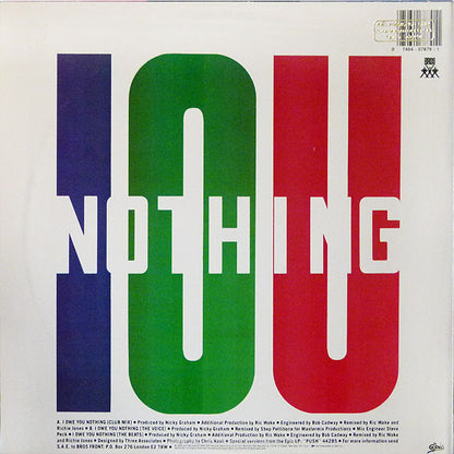I Owe You Nothing - secondary
