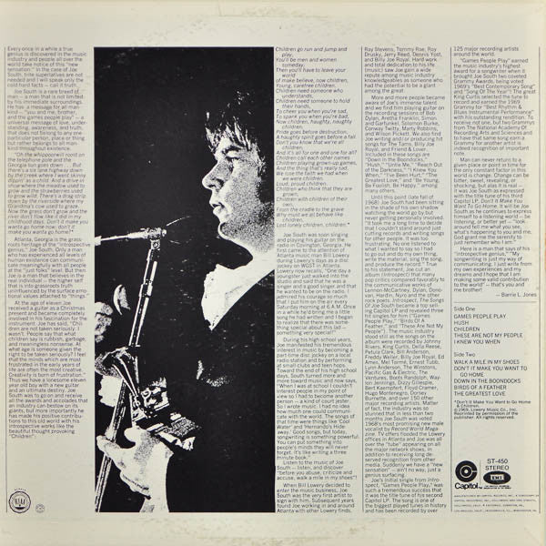 Joe South's Greatest Hits Vol. I - secondary