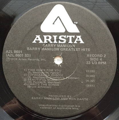 The Very Best Of Barry Manilow  - secondary