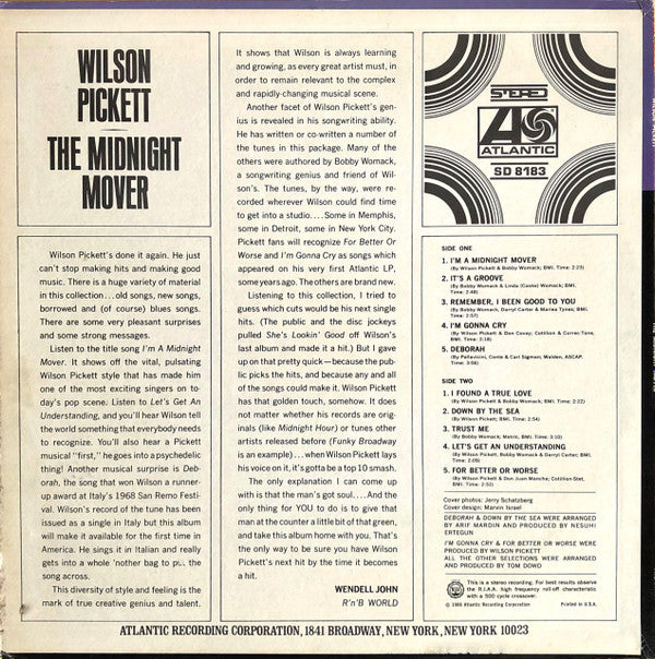 Wilson Pickett - The Midnight Mover