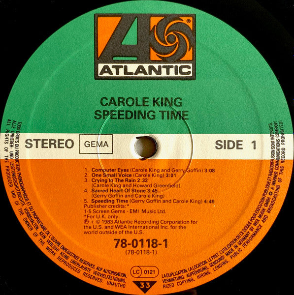 Carole King - Speeding Time