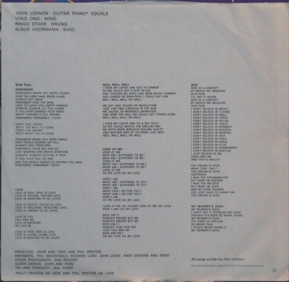 John Lennon / Plastic Ono Band - secondary