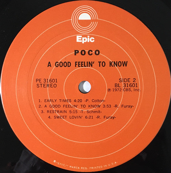 A Good Feelin' To Know - secondary