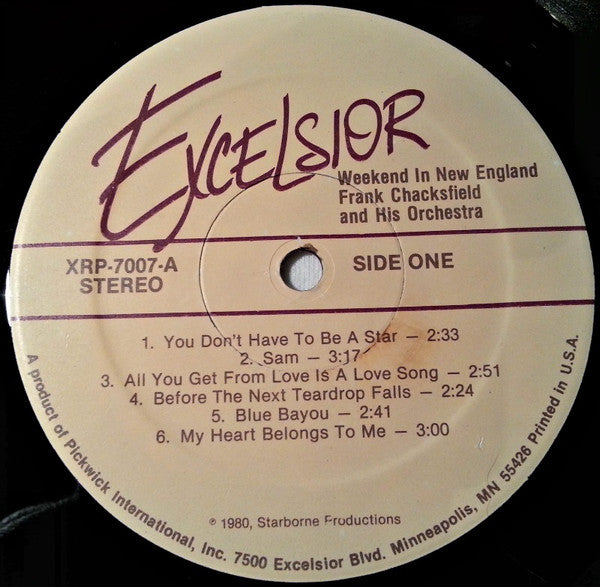 Frank Chacksfield & His Orchestra - Weekend In New England
