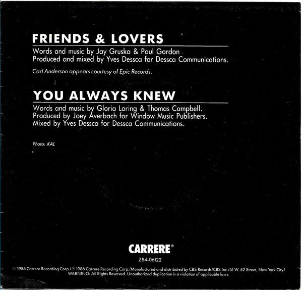 Friends & Lovers - secondary