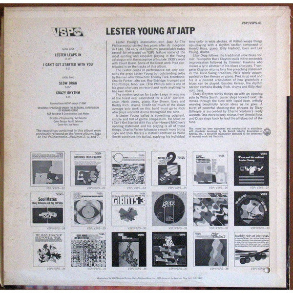 Lester Young At JATP - secondary