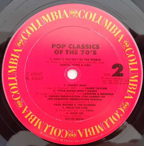 Pop Classics Of The 70's - secondary