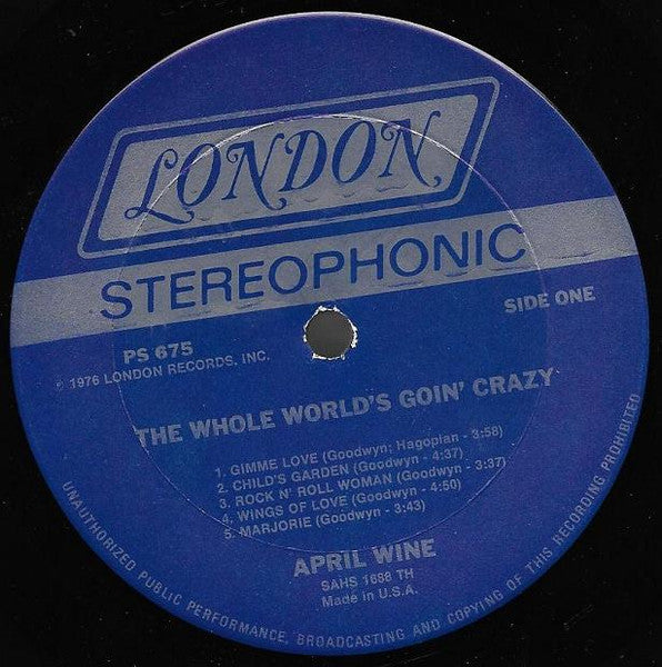 The Whole World's Goin' Crazy - secondary