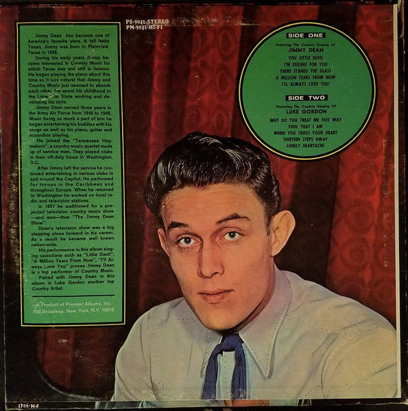 Featuring The Country Singing Of Jimmy Dean - secondary